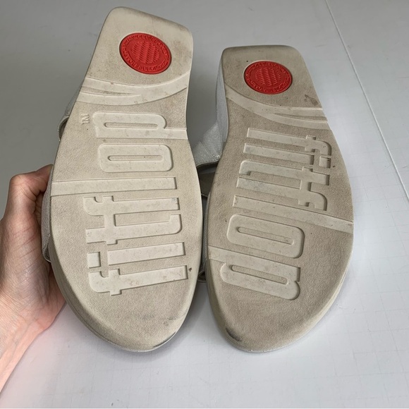 Women’s FitFlop Metallic Silver FitFlop Slide - Sz 9 - Picture 8 of 11